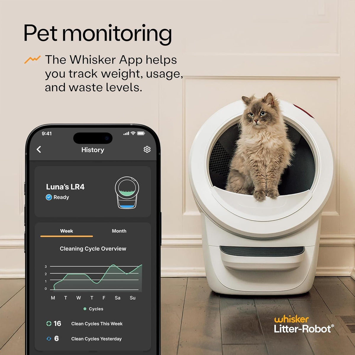 White Automatic Litter Box V960458