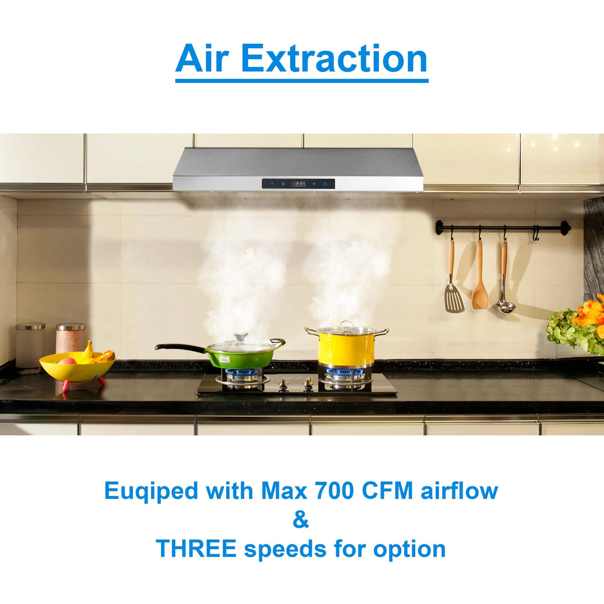 30 Inch Under Cabinet Stainless Steel Range Hood H7734