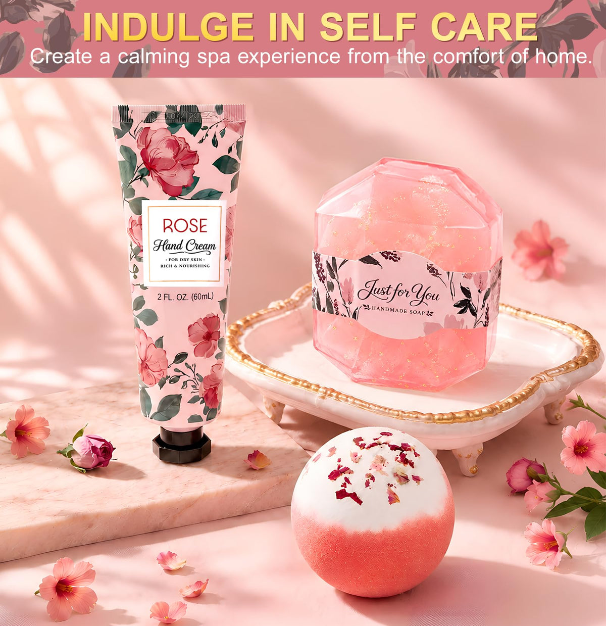 10-Piece Self Care Spa Gift Basket with Throw Blanket and Tumbler O9062