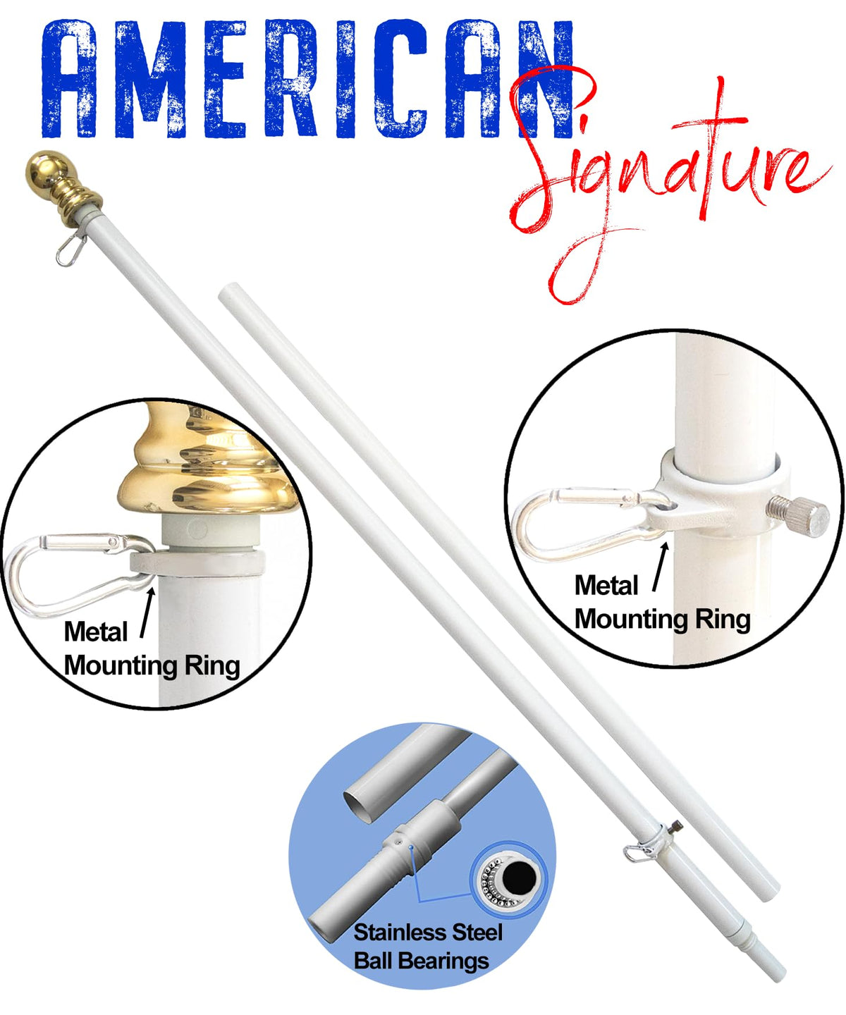 6 Ft Aluminum Flag Pole S7675
