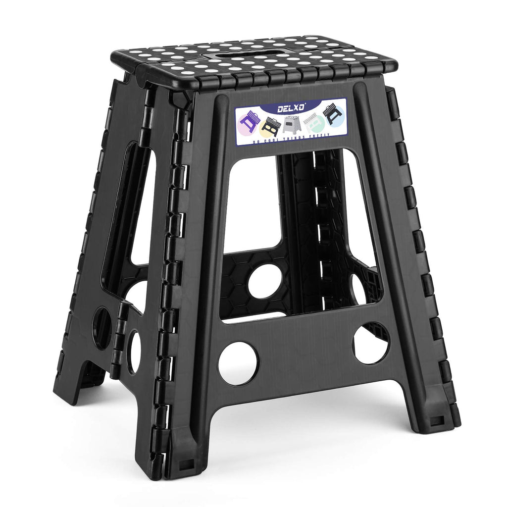Black 1 Pack Folding Plastic Step Stool S9898