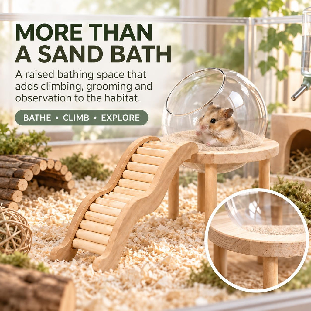 Hamster Bath Container with Clear Dome U8476