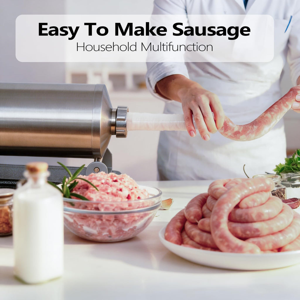 2.5LB Steel Sausage Stuffer with 8 Stuffing Tubes K159024