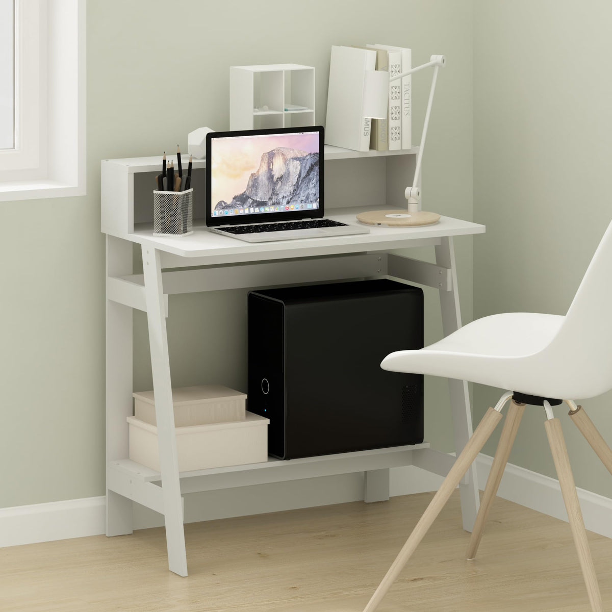 32-Inch Computer Desk with Hutch Shelf P571694