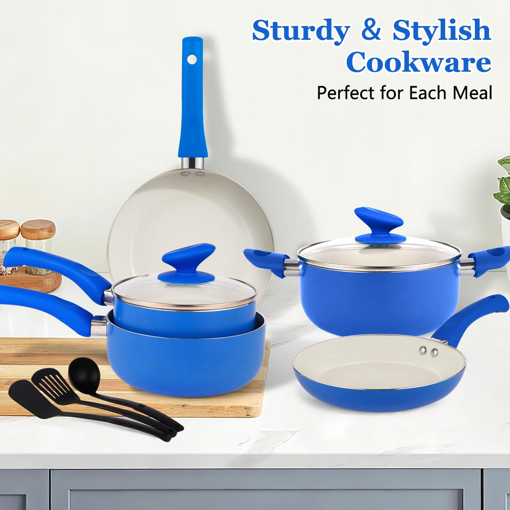 Ceramic Nonstick 12 Piece Cookware Set Q765