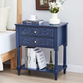 Farmhouse Bedside Table with 2 Drawers O459