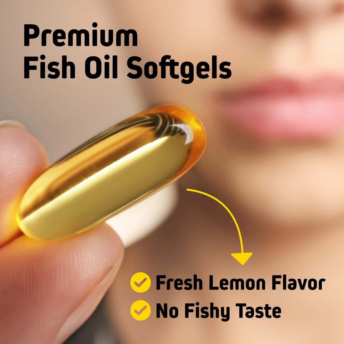 Omega 3 Fish Oil 1250mg Lemon Flavor 180 Softgels A2468