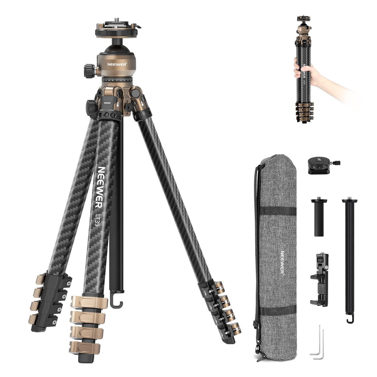 Carbon Fiber Travel Tripod U360265
