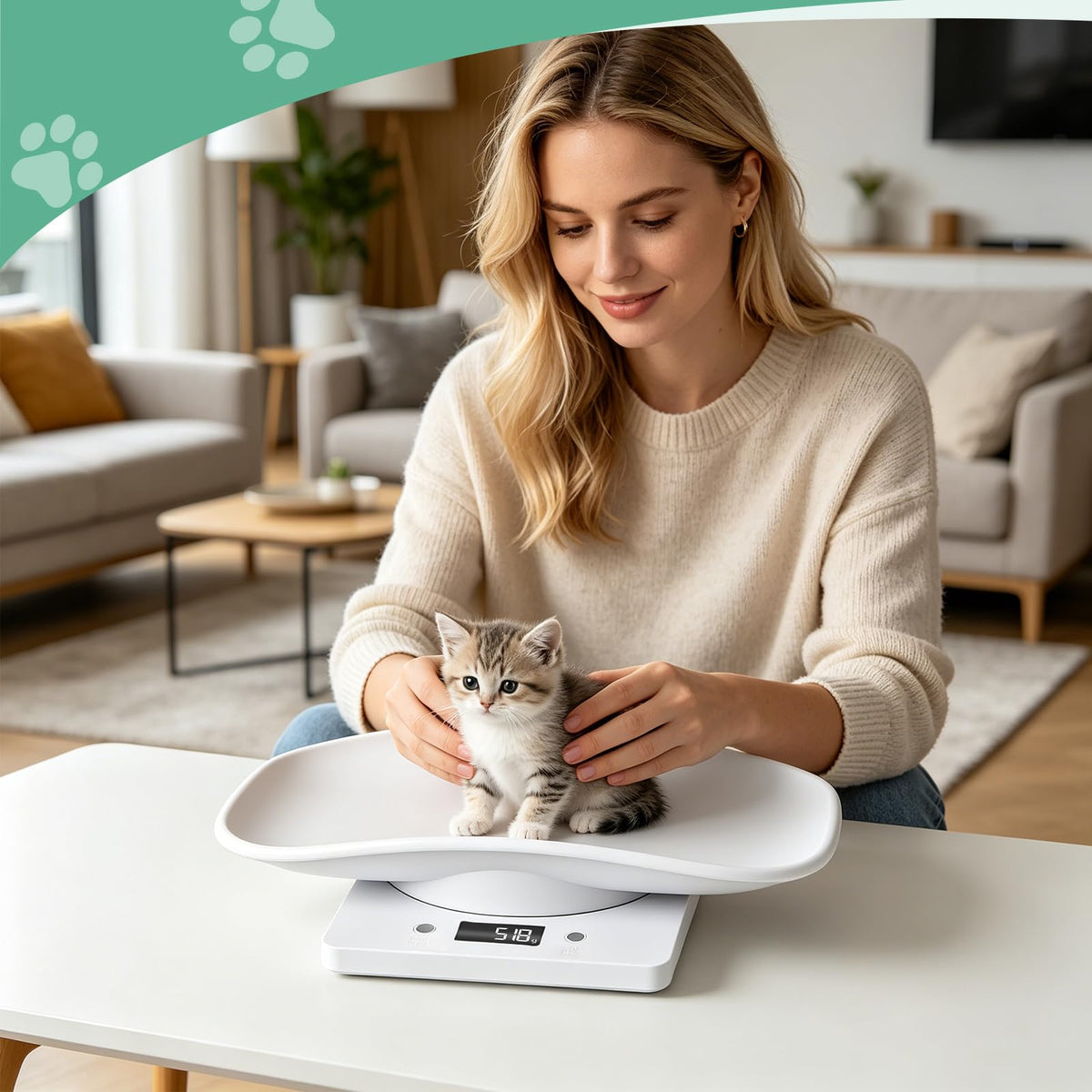Digital Pet Scale, Max 33lb, 11.4 inch Y50818