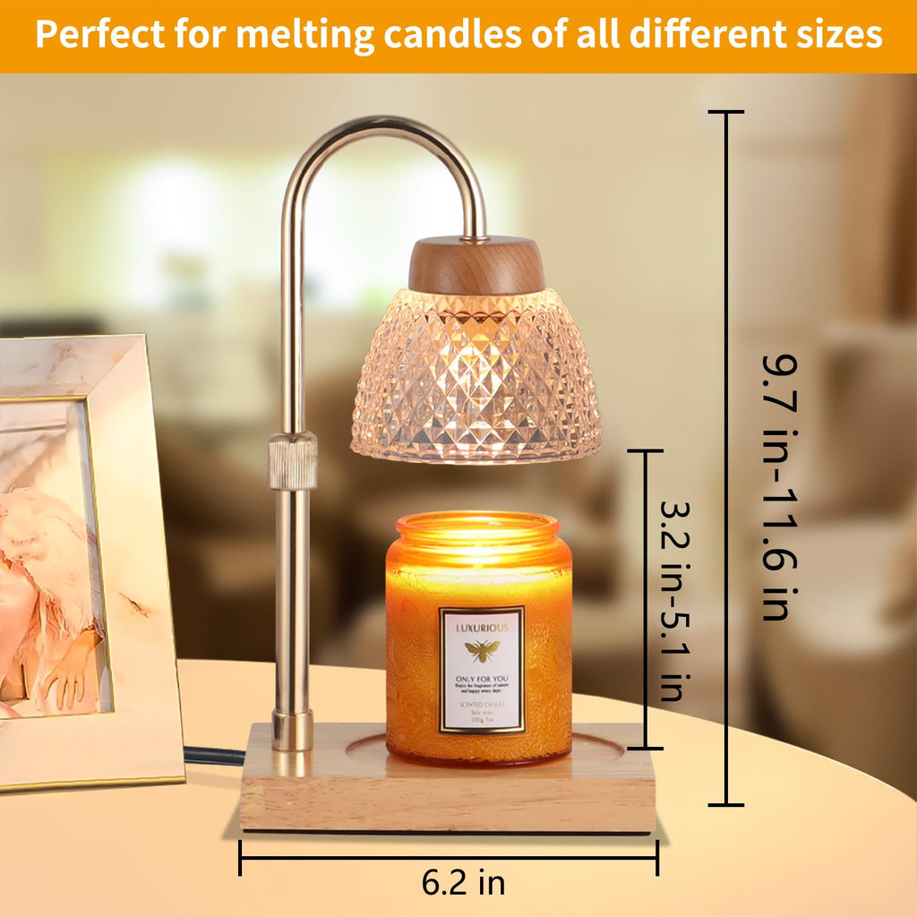 Dimmable Candle Warmer Lamp with Timer Adjustable Height V89275