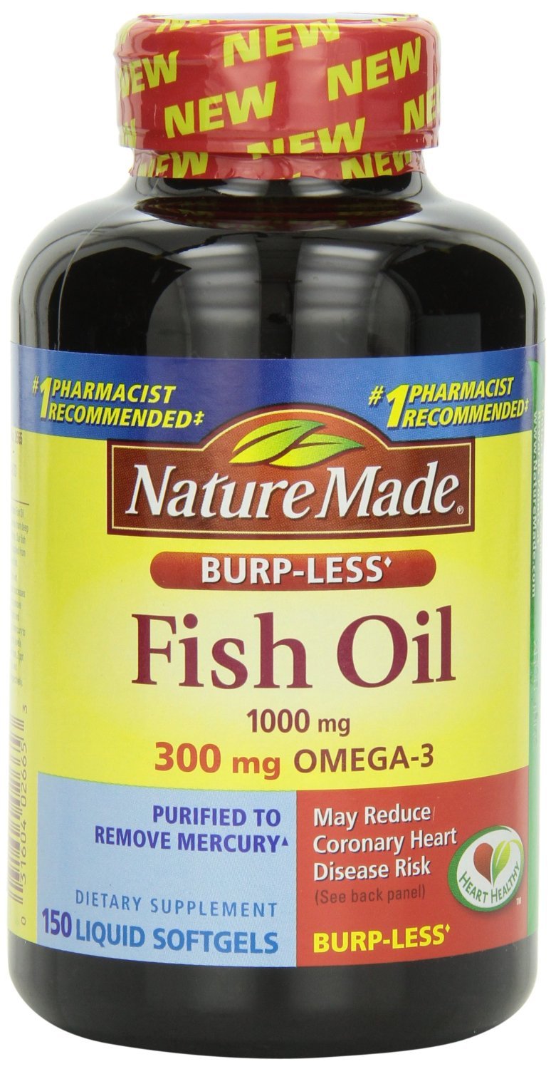 Fish Oil 1000 Mg 300 mg Omega-3 150 Liquid Softgels Pack of 3 E44956