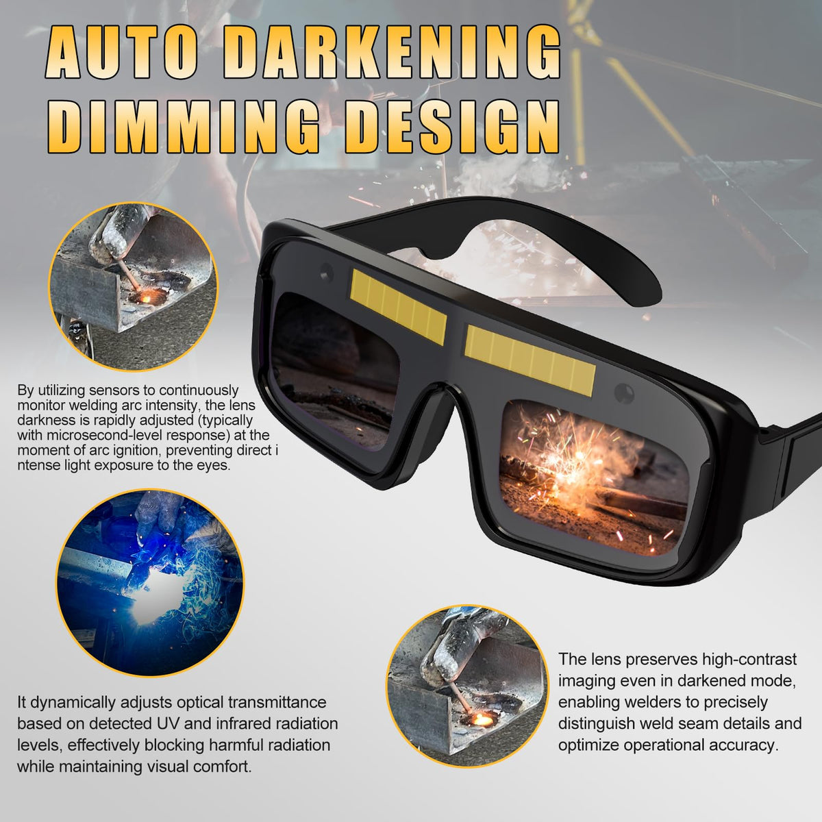 Auto Darkening Welding Safety Glasses Z948