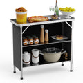 Aluminum 2-Tier Folding Camping Table with Carrying Bag V7931