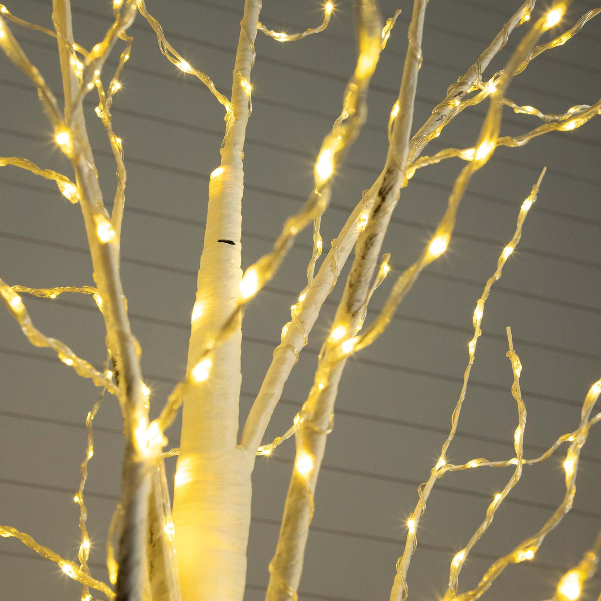 7-FT Pre-lit Artificial White Birch Tree with LED Lights S623