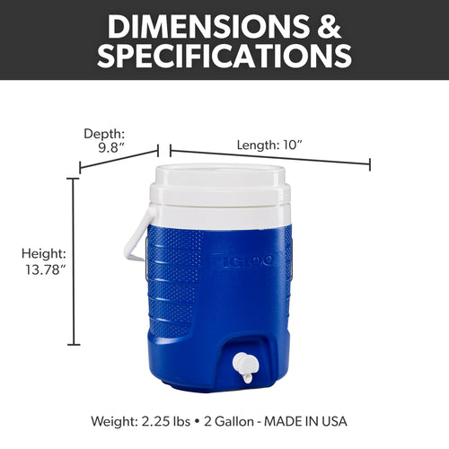 2 Gallon Insulated Portable Beverage Dispenser K48943