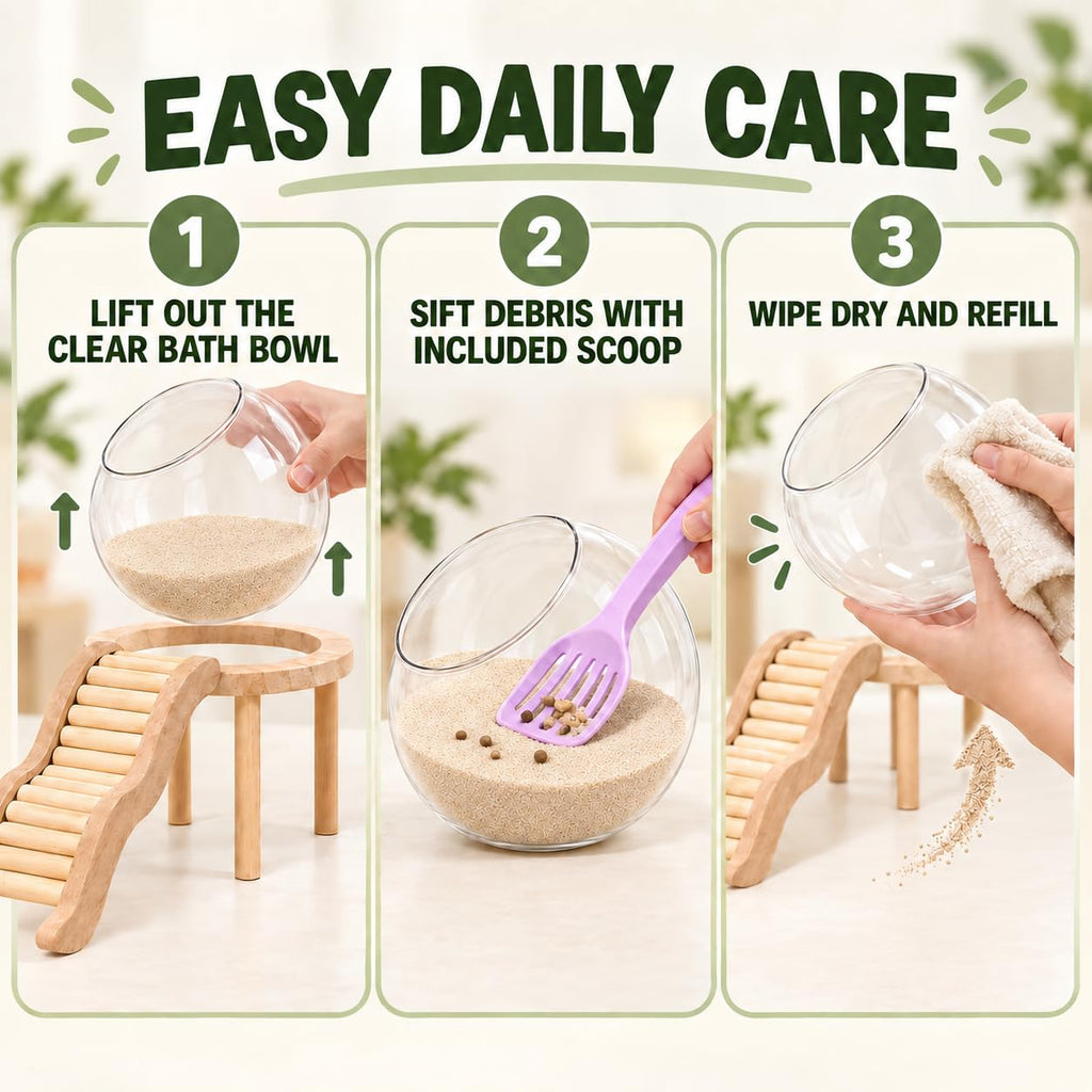 Hamster Bath Container with Clear Dome U8476