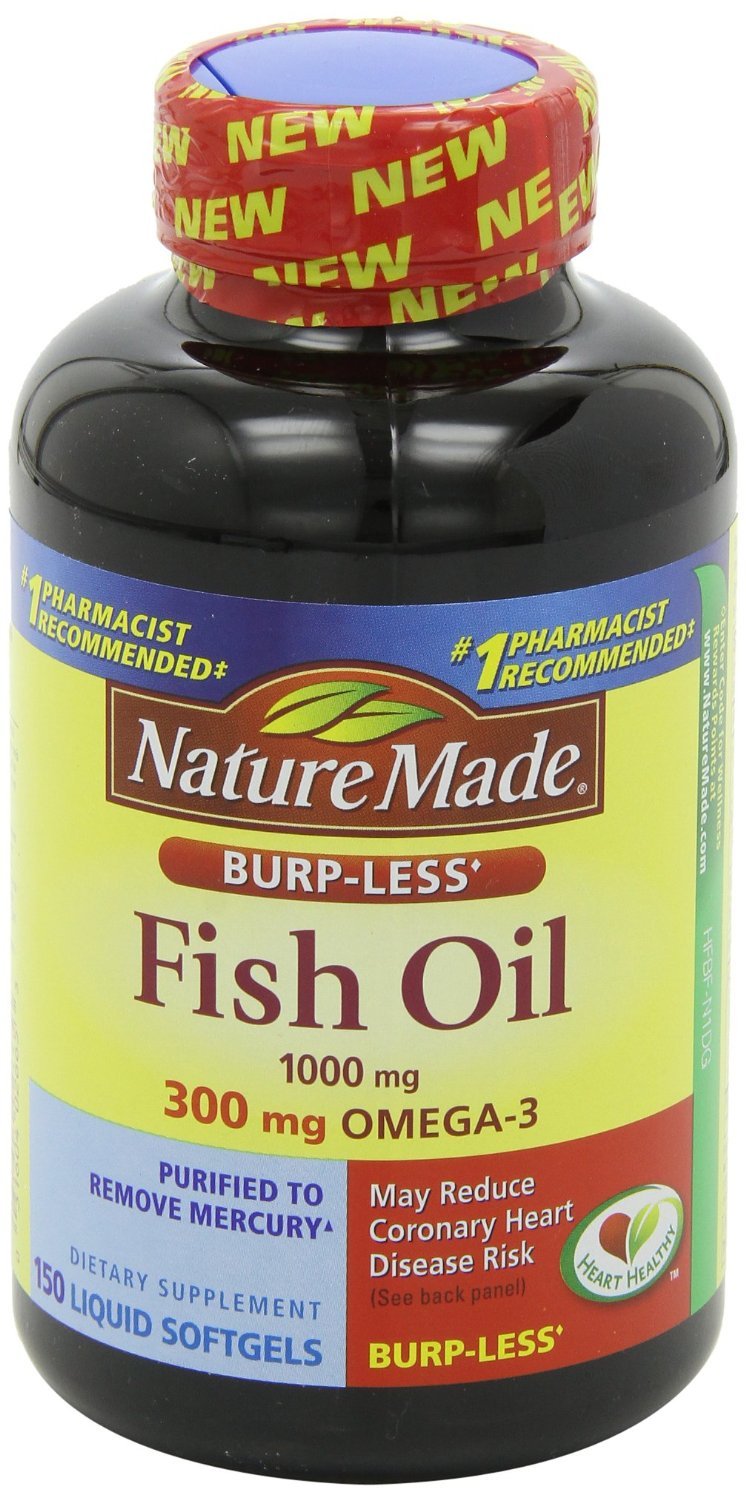 Fish Oil 1000 Mg 300 mg Omega-3 150 Liquid Softgels Pack of 3 E44956