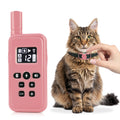 Cat Training Collar with Remote Shock Vibration Beep 3 Modes Waterproof Rechargeable Pink A2264