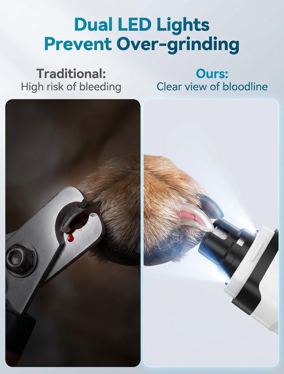 Dog Nail Grinder, 2-Speed with Light H218