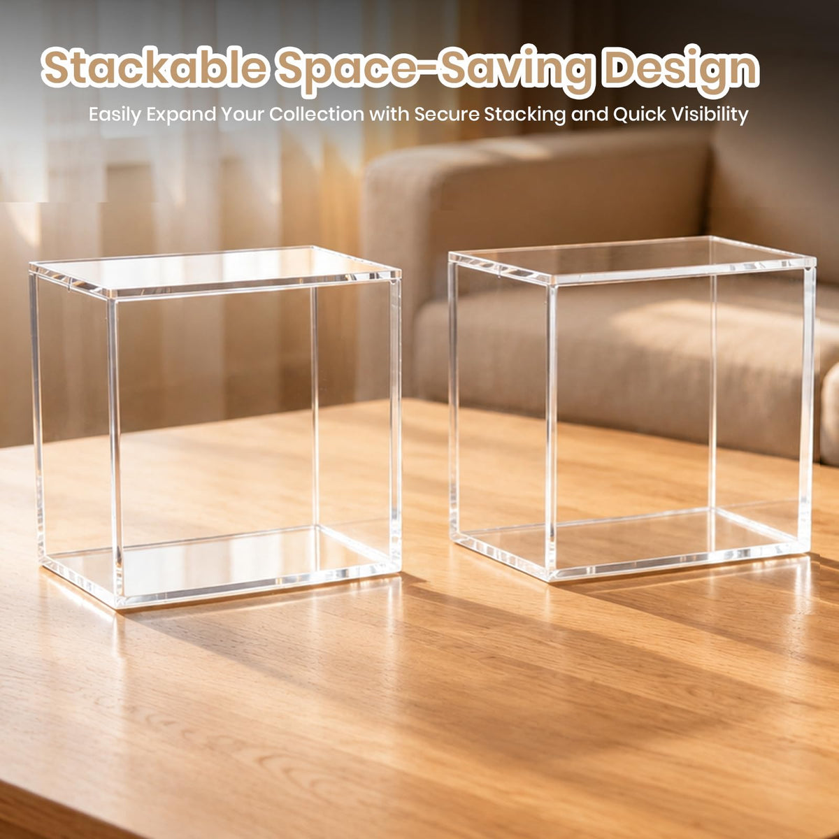 Acrylic 5mm Thick Clear Magnetic Display Case W864