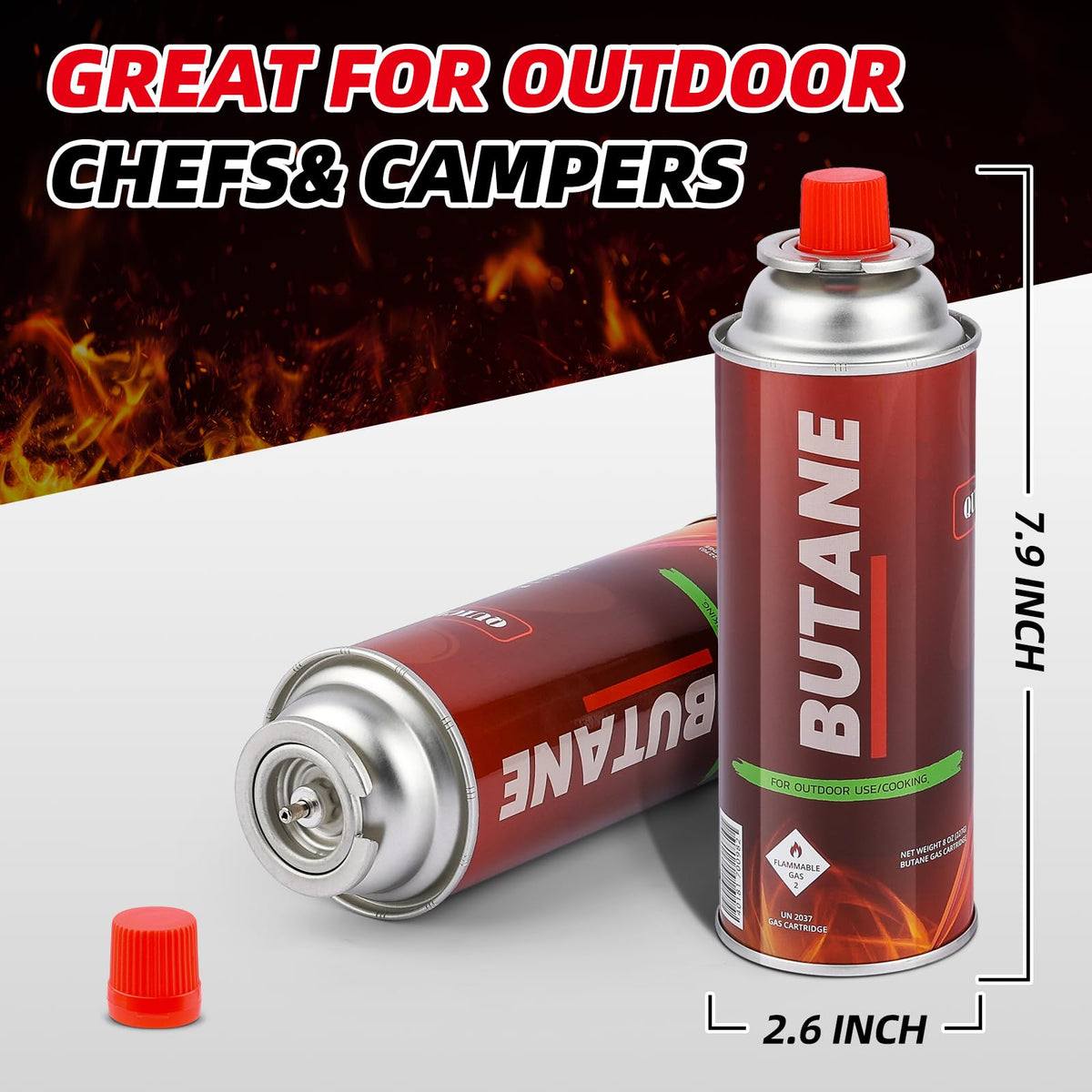 8oz Butane Fuel Canisters 4 Pack A6461