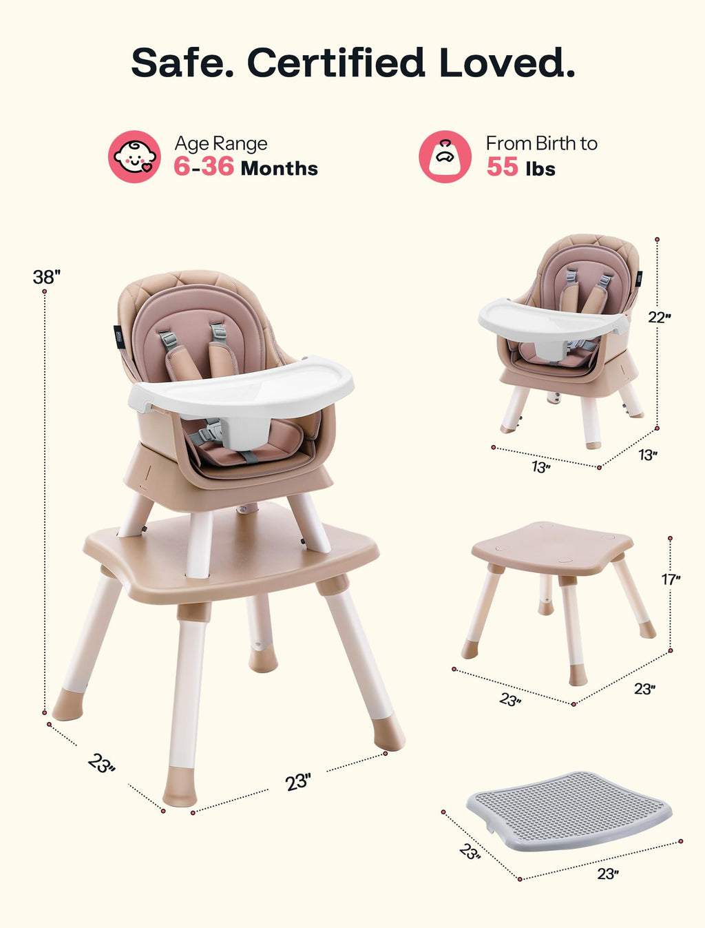 8-in-1 Convertible Baby High Chair G506539