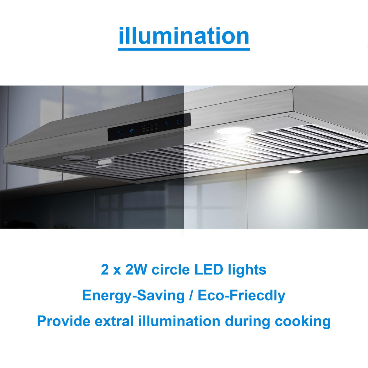 30 Inch Under Cabinet Stainless Steel Range Hood H7734
