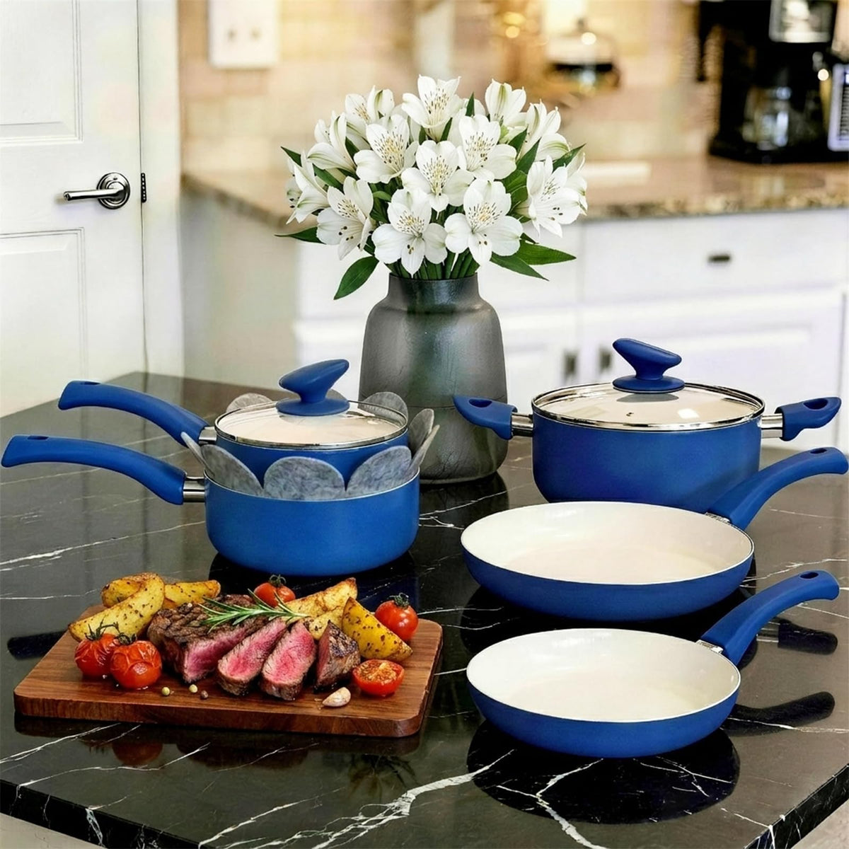 Ceramic Nonstick 12 Piece Cookware Set Q765