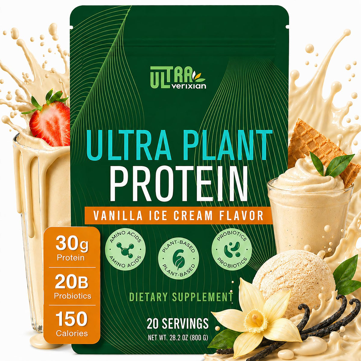 30g Organic Vegan Plant-Based Protein Powder W8700