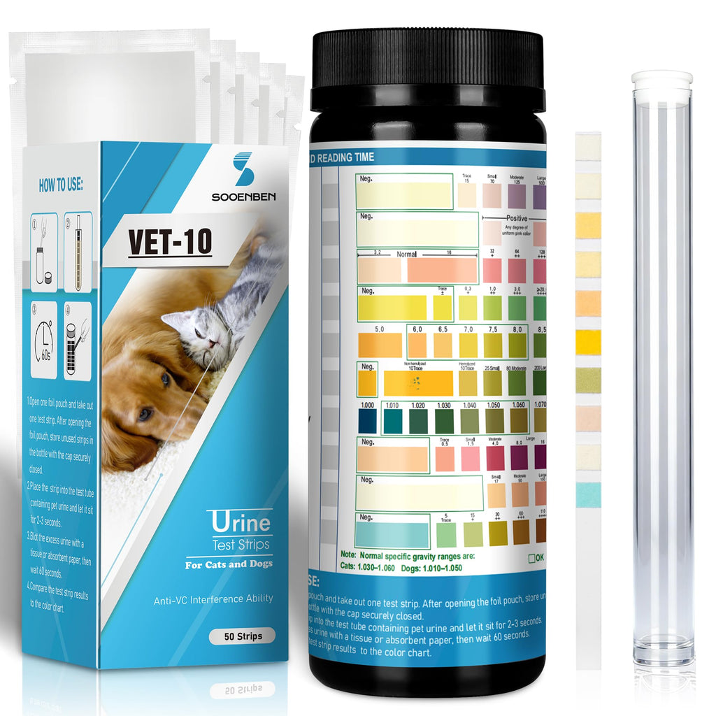 Dog UTI Test Strips 10 Parameter Urinalysis 50ct K92848