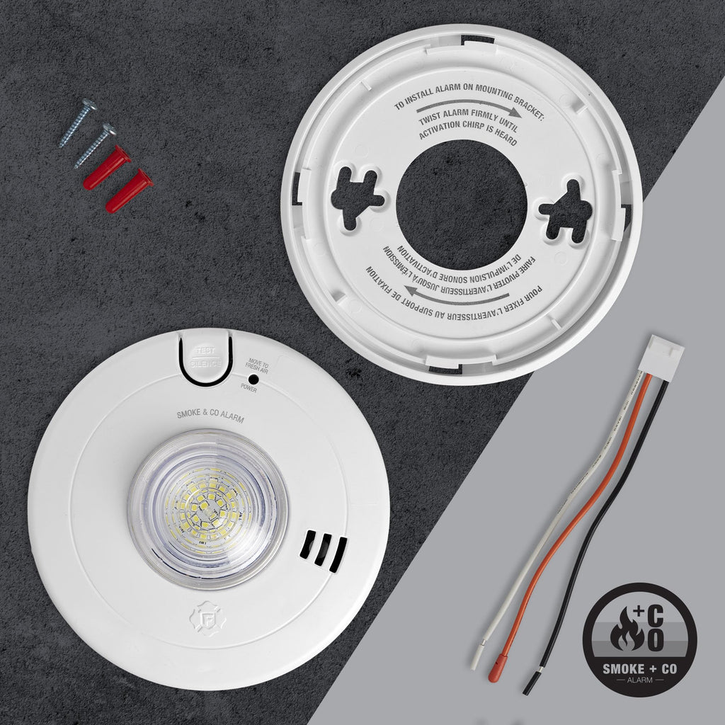 Hardwire Combination Smoke & Carbon Monoxide Alarm with LED Strobe X86975