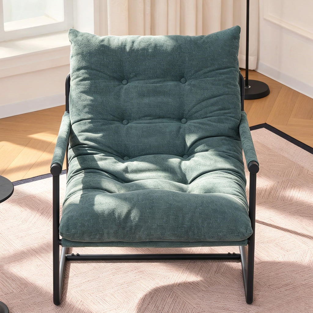 Green Set of 2 Upholstered Accent Chair with Metal Frame K275955