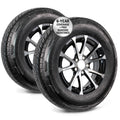 2-Pack Radial Trailer Tire Rim Assembly ST205/75R15 5 Lug Black N16986