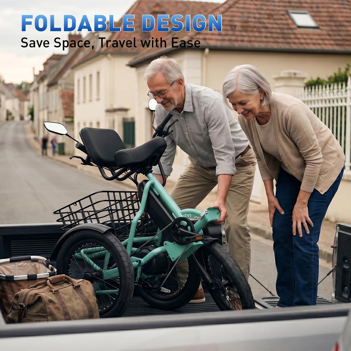 Folding Electric Tricycle 1000W 48V 18" Tire I136067