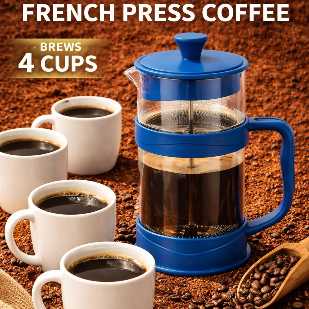 1L Glass French Press Coffee Maker U8563