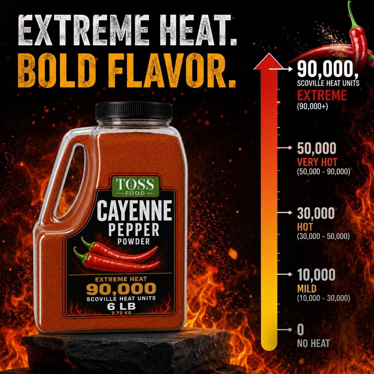 Cayenne Pepper Powder 90,000 Heat Units 6 LB P789