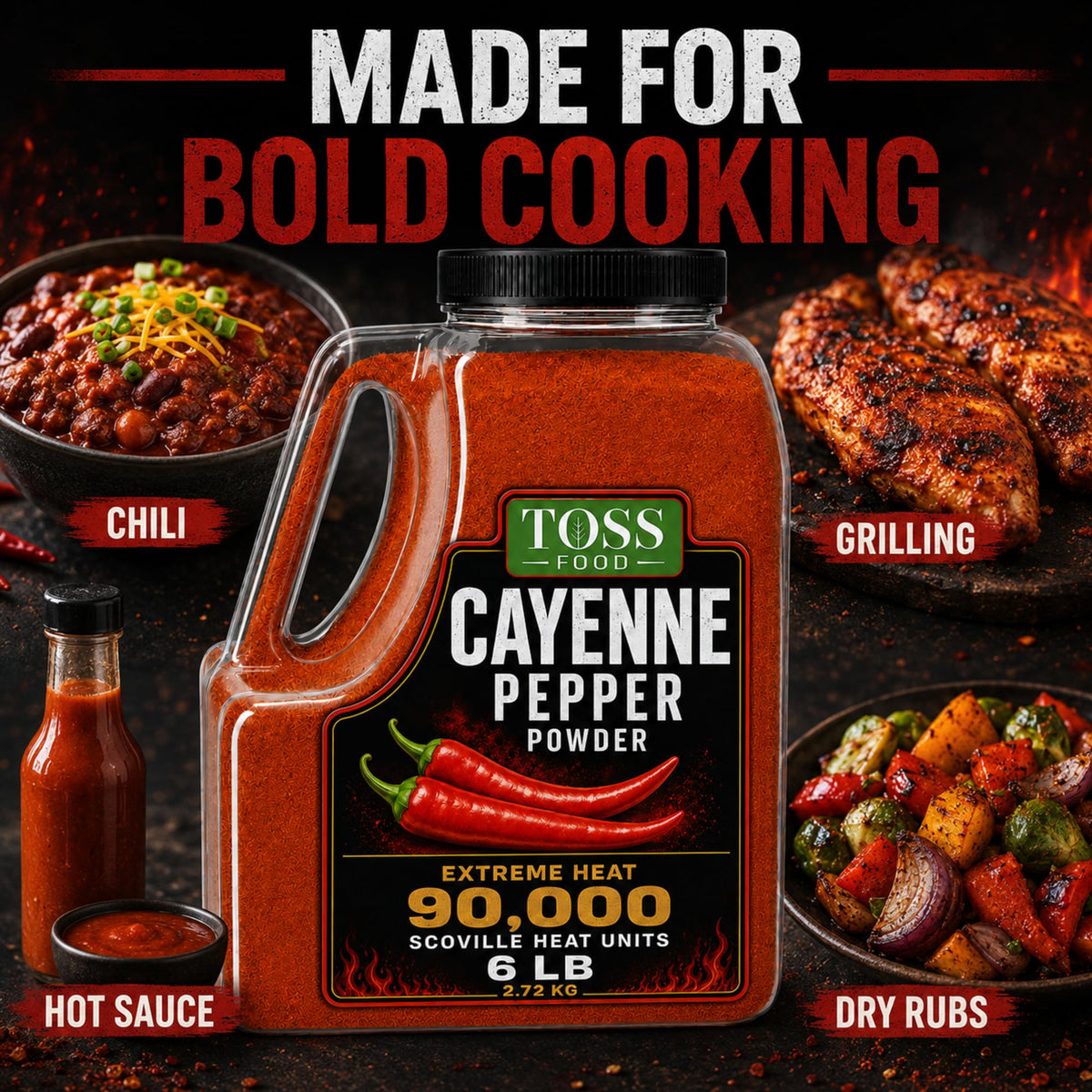 Cayenne Pepper Powder 90,000 Heat Units 6 LB P789