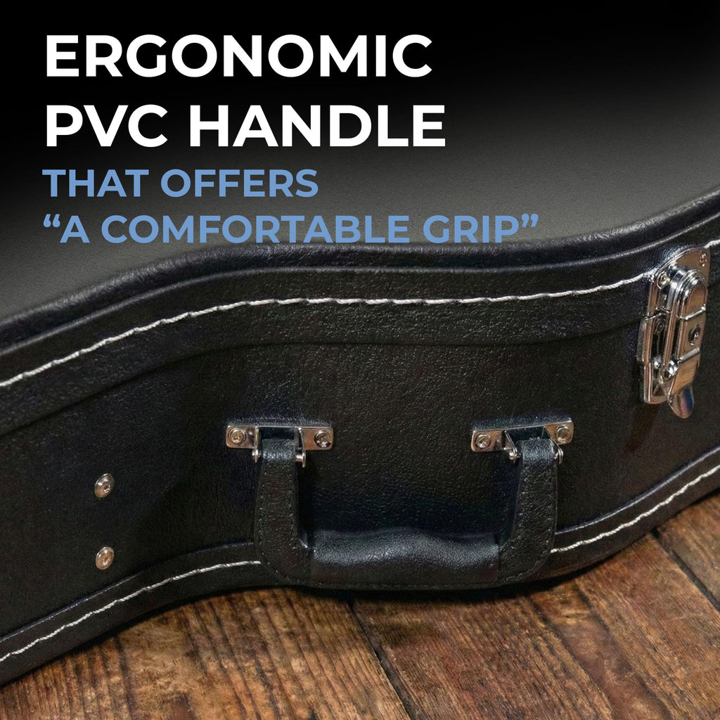 Black Acoustic Guitar Hardshell Case with Accessory Compartment U58425