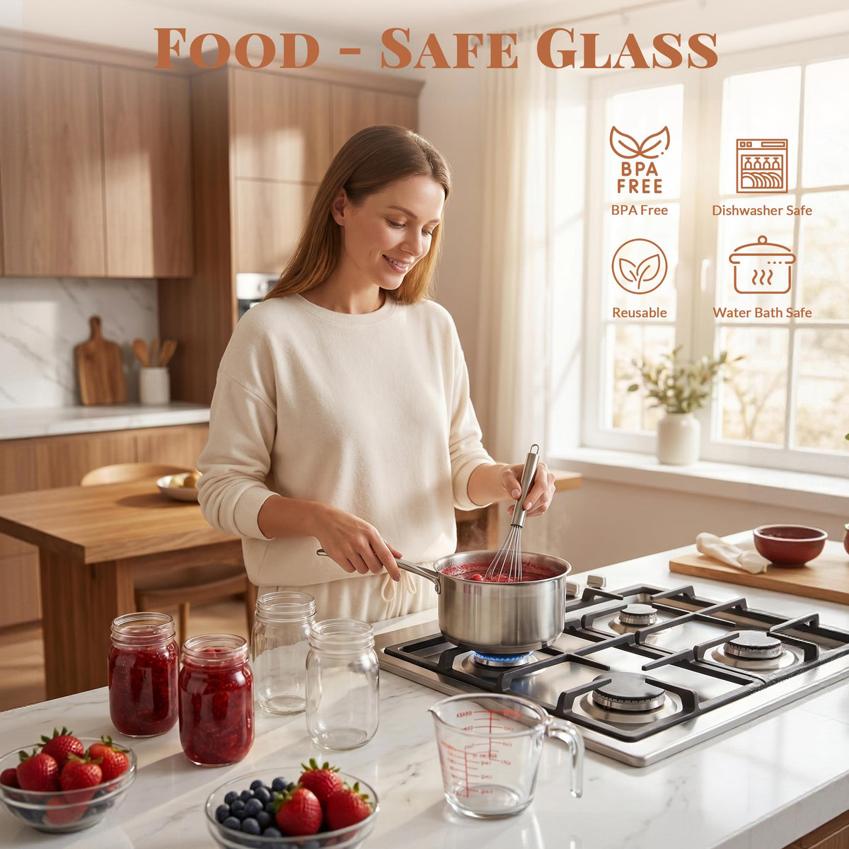 20 Pcs 12oz Glass Mason Jars With Lids S50899