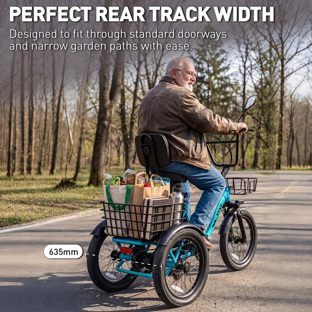 Folding Electric Tricycle 1000W 48V 18" Tire I136067