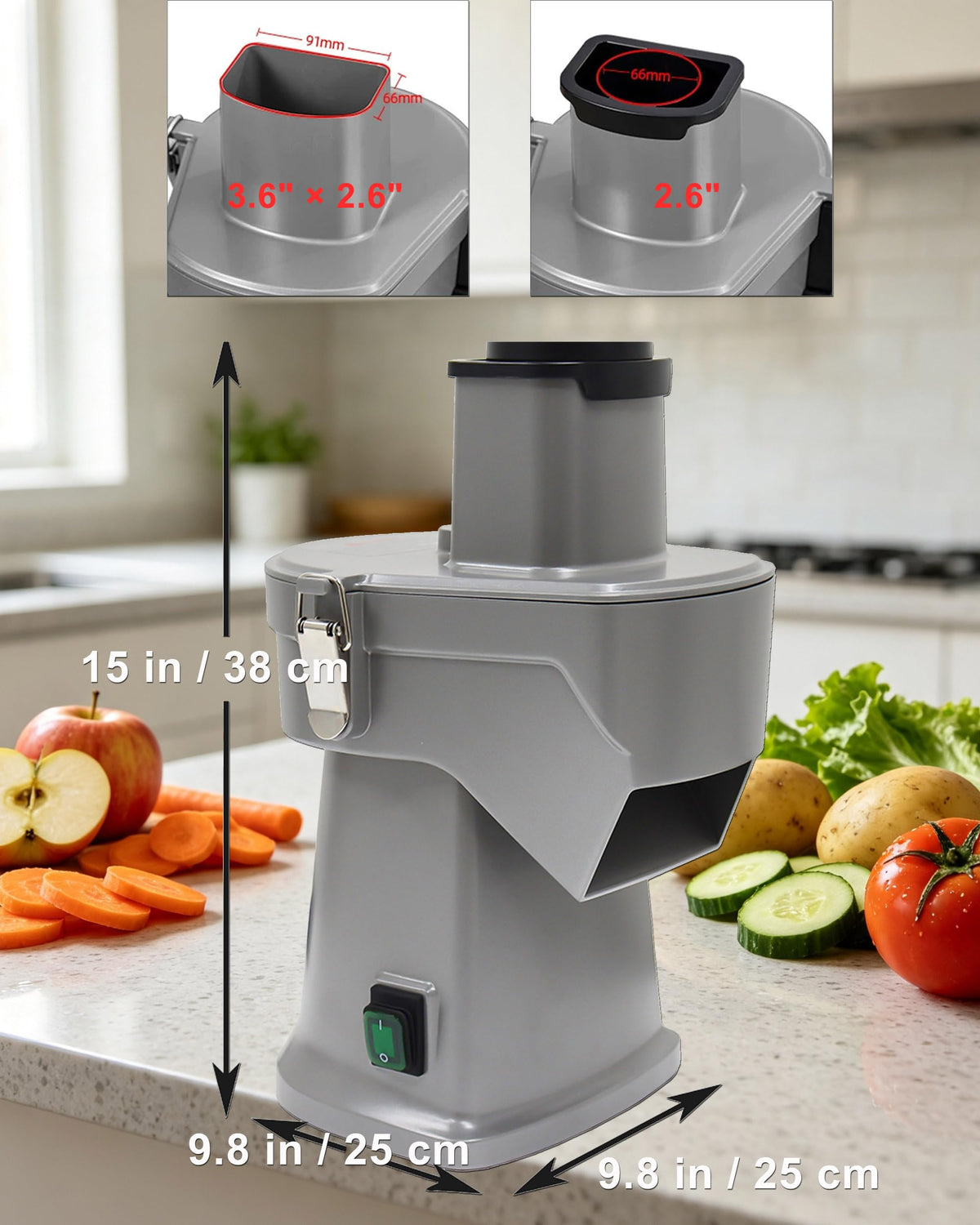 4 in 1 200W Electric Vegetable Chopper Slicer Dicer Shredder A597