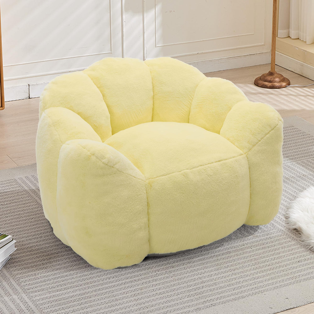 Yellow Memory Foam Bean Bag Chair W2111