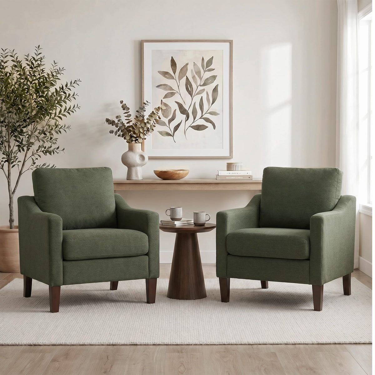 Accent Chairs Set of 2 Green L933801