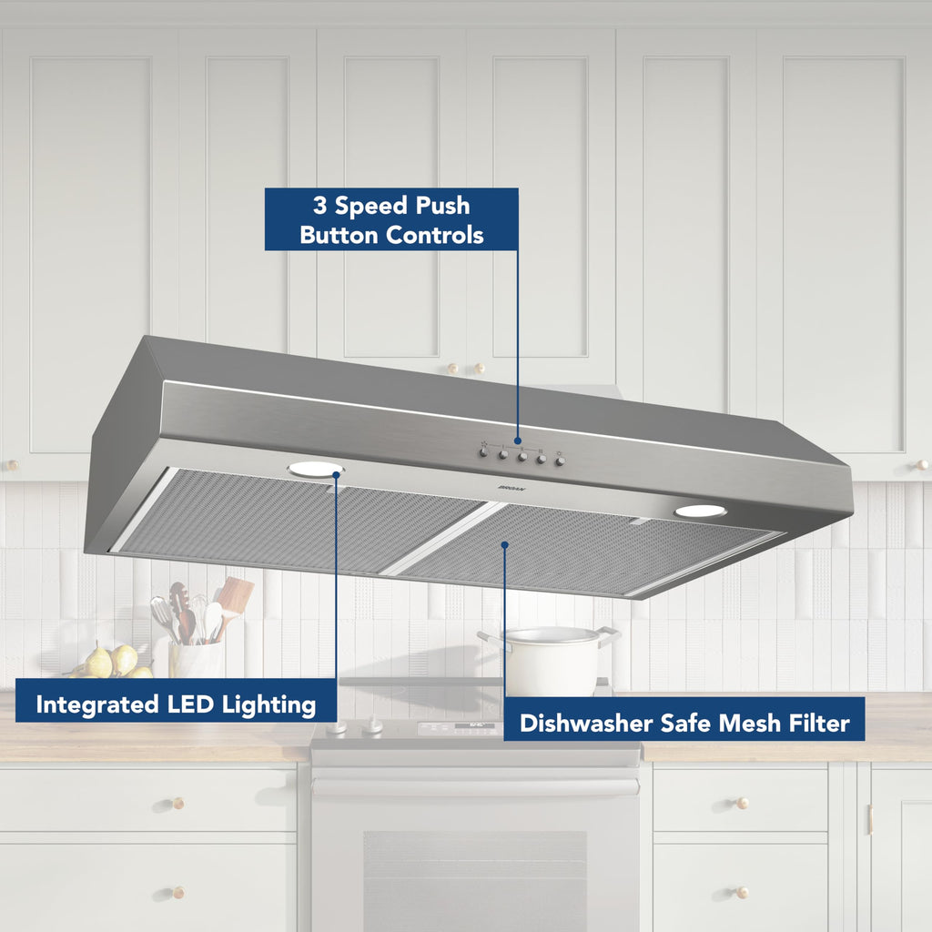 30-Inch Stainless Steel Under-Cabinet Range Hood F968