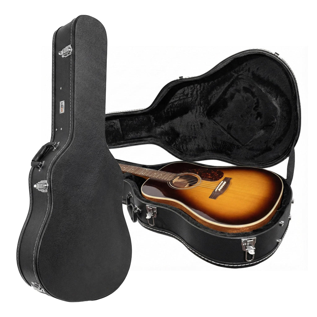 Black Acoustic Guitar Hardshell Case with Accessory Compartment U58425