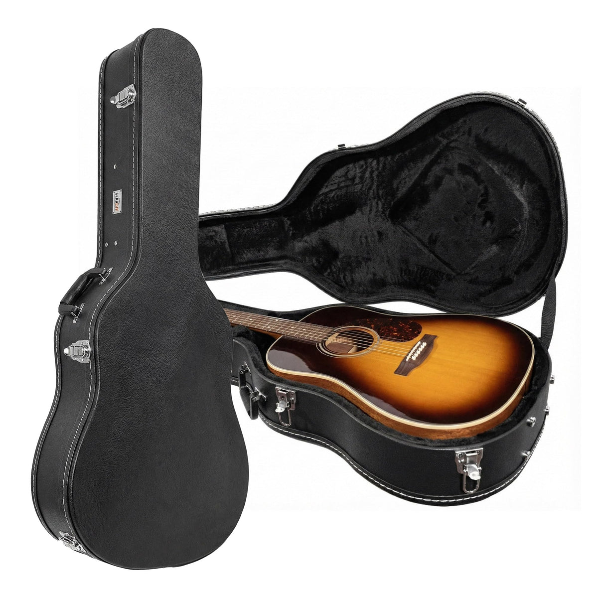 Black Acoustic Guitar Hardshell Case with Accessory Compartment U58425