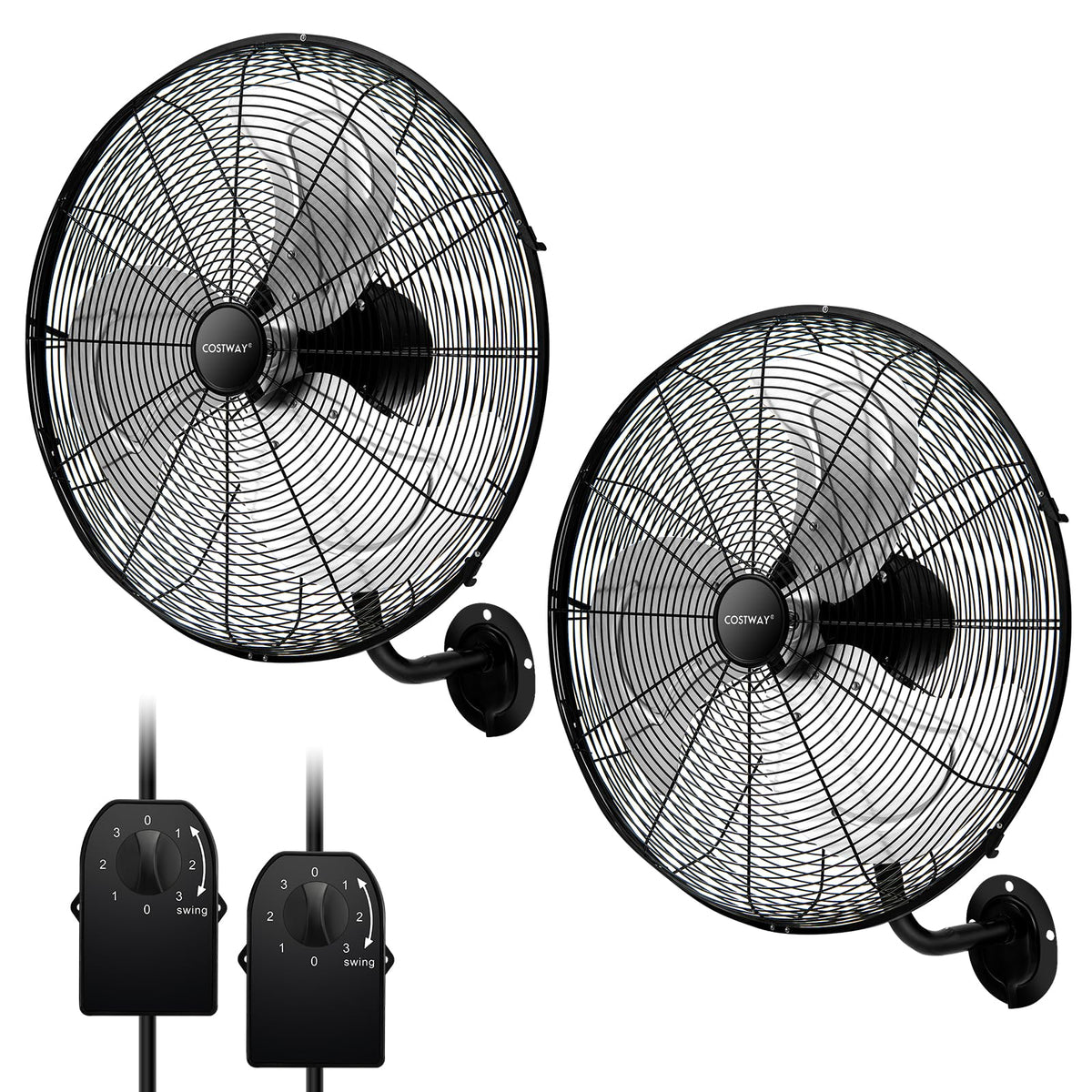 20-inch 3 Speed Metal Wall Mount Fan M66398