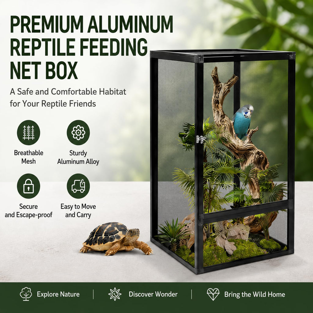 Aluminum Reptile Terrarium Enclosure with Locking Latches W496