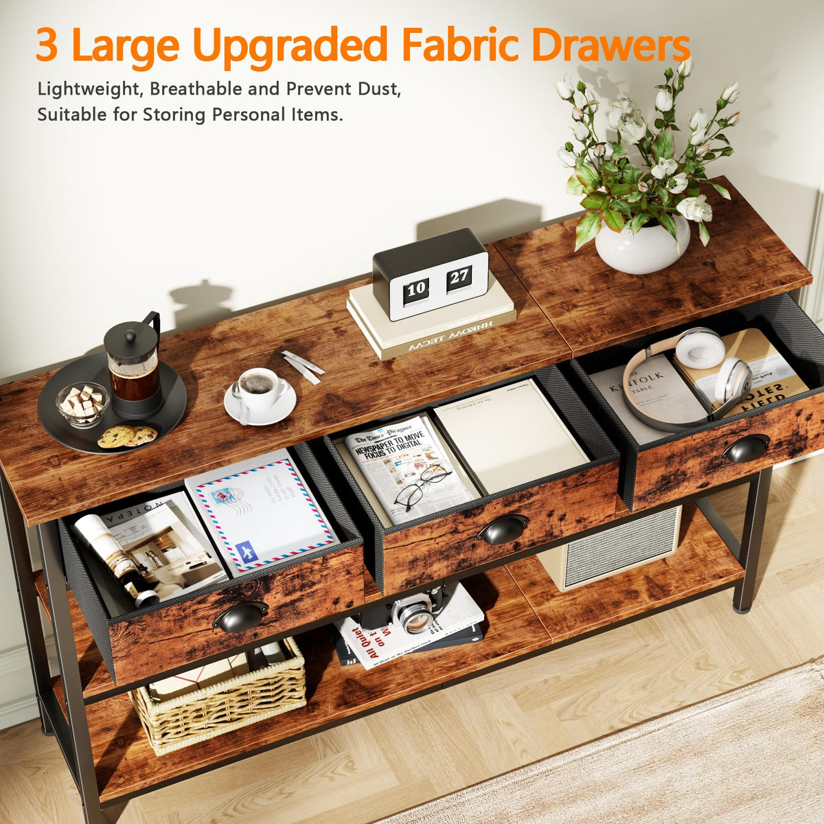 47" Console Table with 3 Drawers V193397
