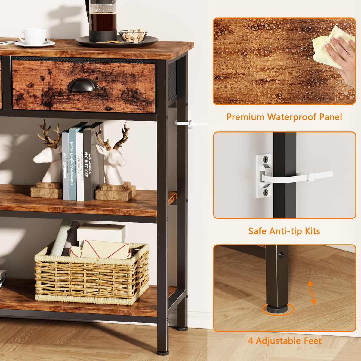 47" Console Table with 3 Drawers V193397